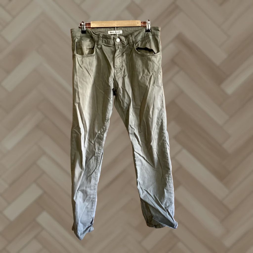Mavi Mavi Zach Jeans Mens 31 Straight Stretch Cotton Zip Fly 5-Pocket Design Inseam 32 Green Regular Vintage No? Size US 33 - 1 Thumbnail