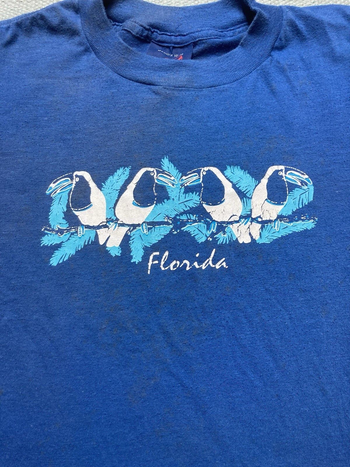 Vintage Vtg 80s t shirt florida birds toucan kids youth M baby tee Size XS / US 0-2 / IT 36-38 - 3 Thumbnail