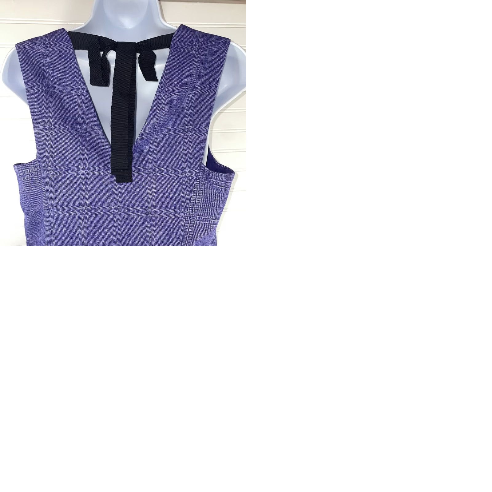Banana Republic Banana Republic Dress Womens 10 Purple Neck Sleeveless Lined Style Size L / US 10 / IT 46 - 9 Thumbnail
