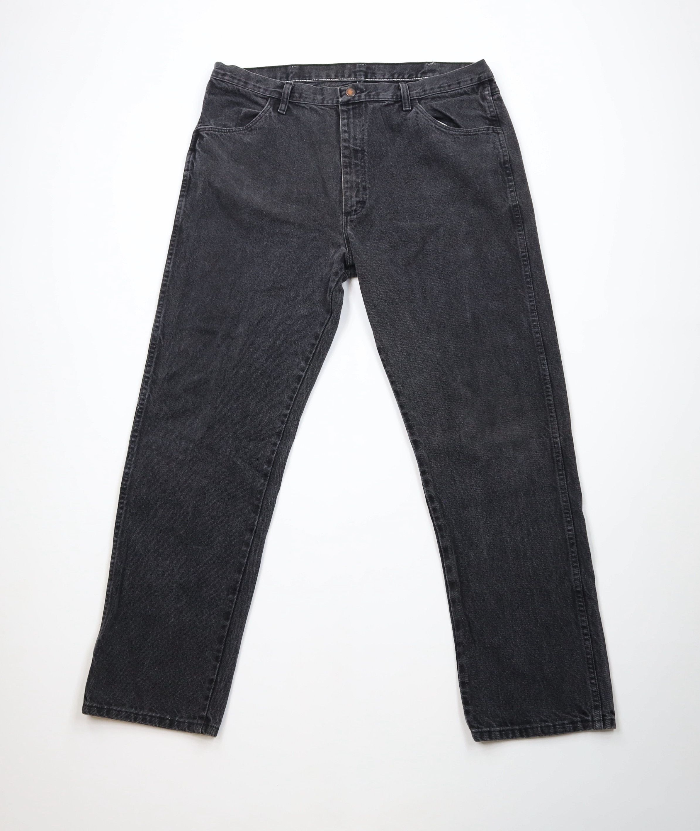 Vintage Vintage 90s Y2K Streetwear Straight Leg Denim Jeans Black Size US 40 / EU 56 - 1 Thumbnail