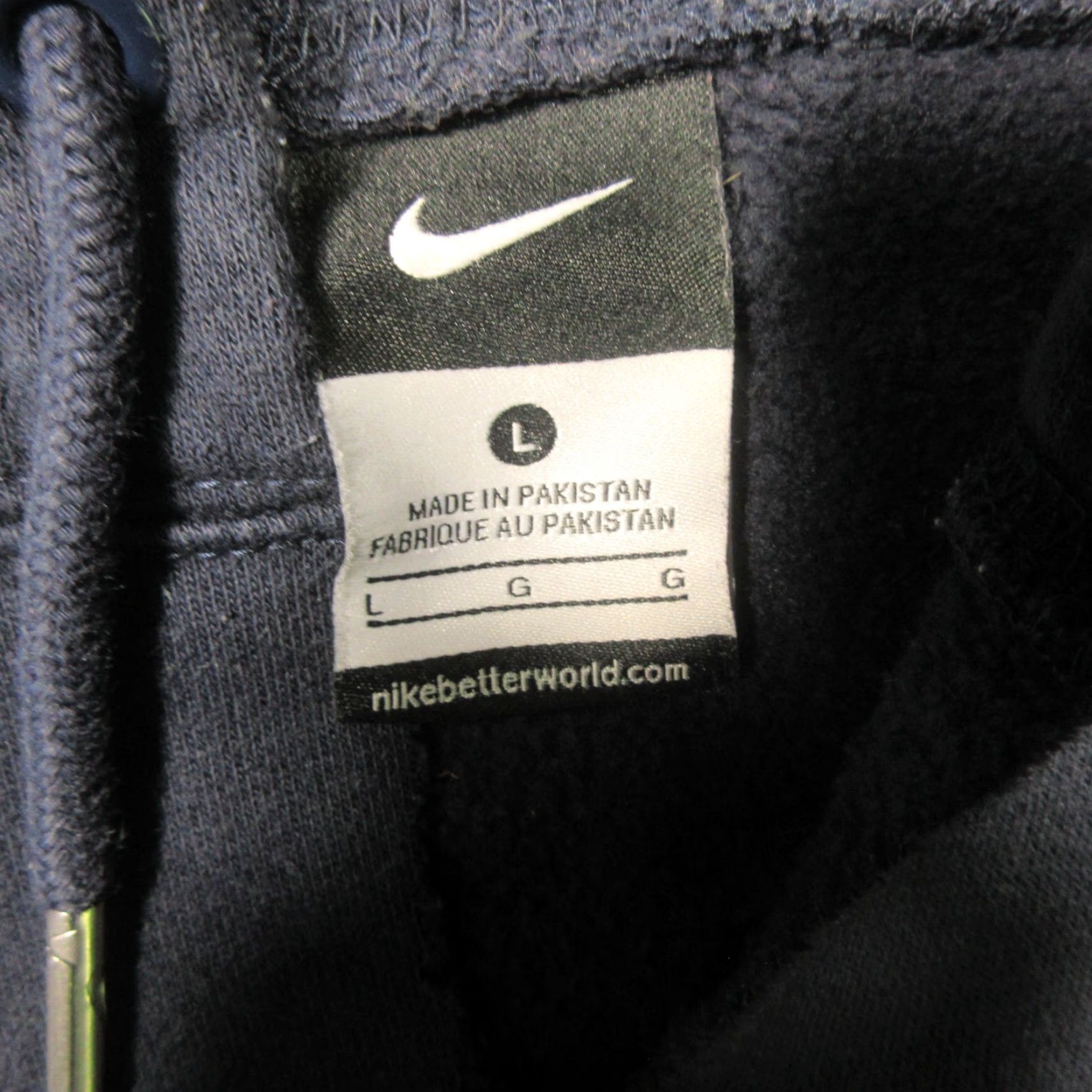 Nike Nike Hoodie Mens L Navy Breathable Fleece Pullover Embroidered Swoosh Distressed Size US L / EU 52-54 / 3 - 3 Thumbnail