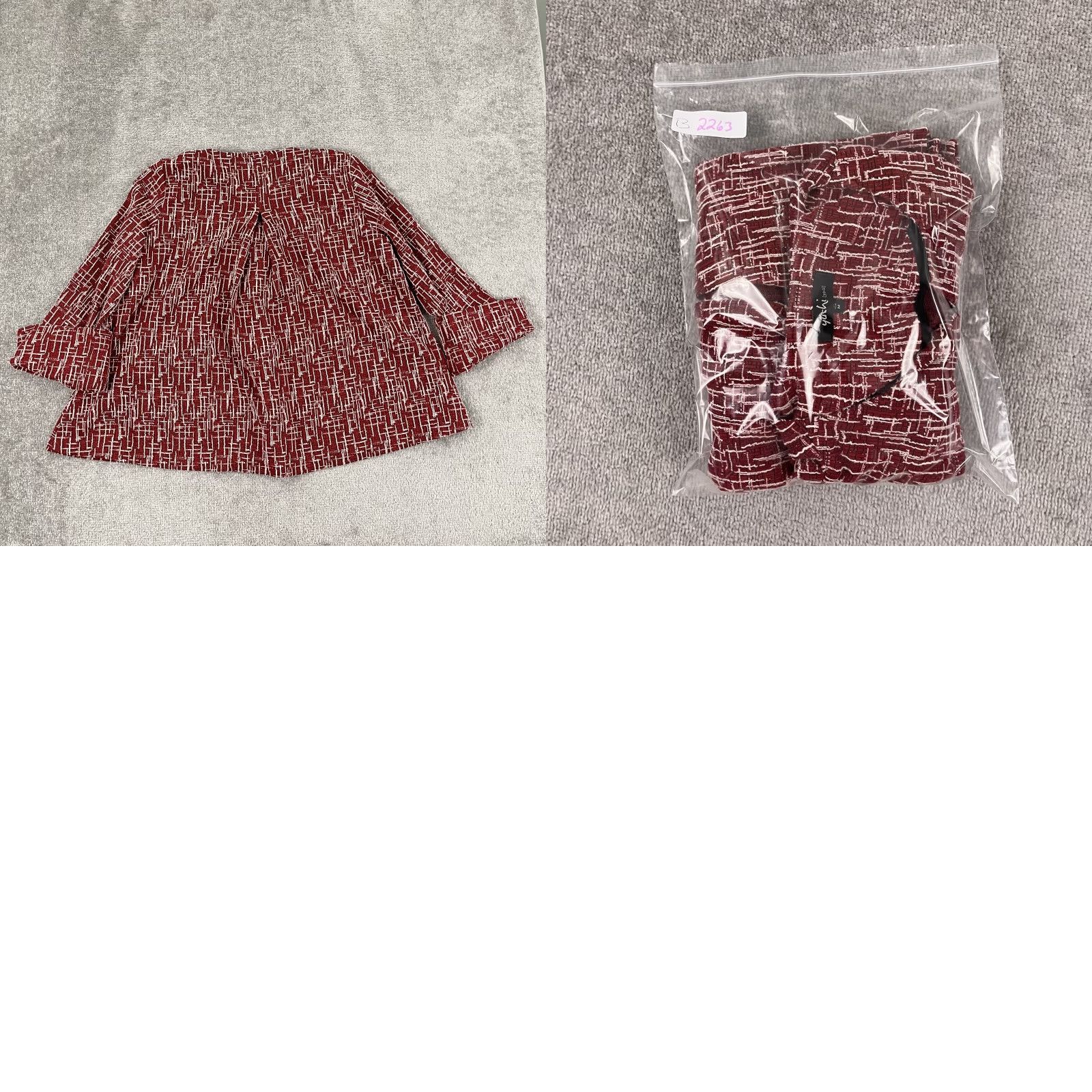 Vintage Yushi Jacket Womens Medium Red One-Button Lagenlook Artsy Eclectic Top Size M / US 6-8 / IT 42-44 - 8 Thumbnail