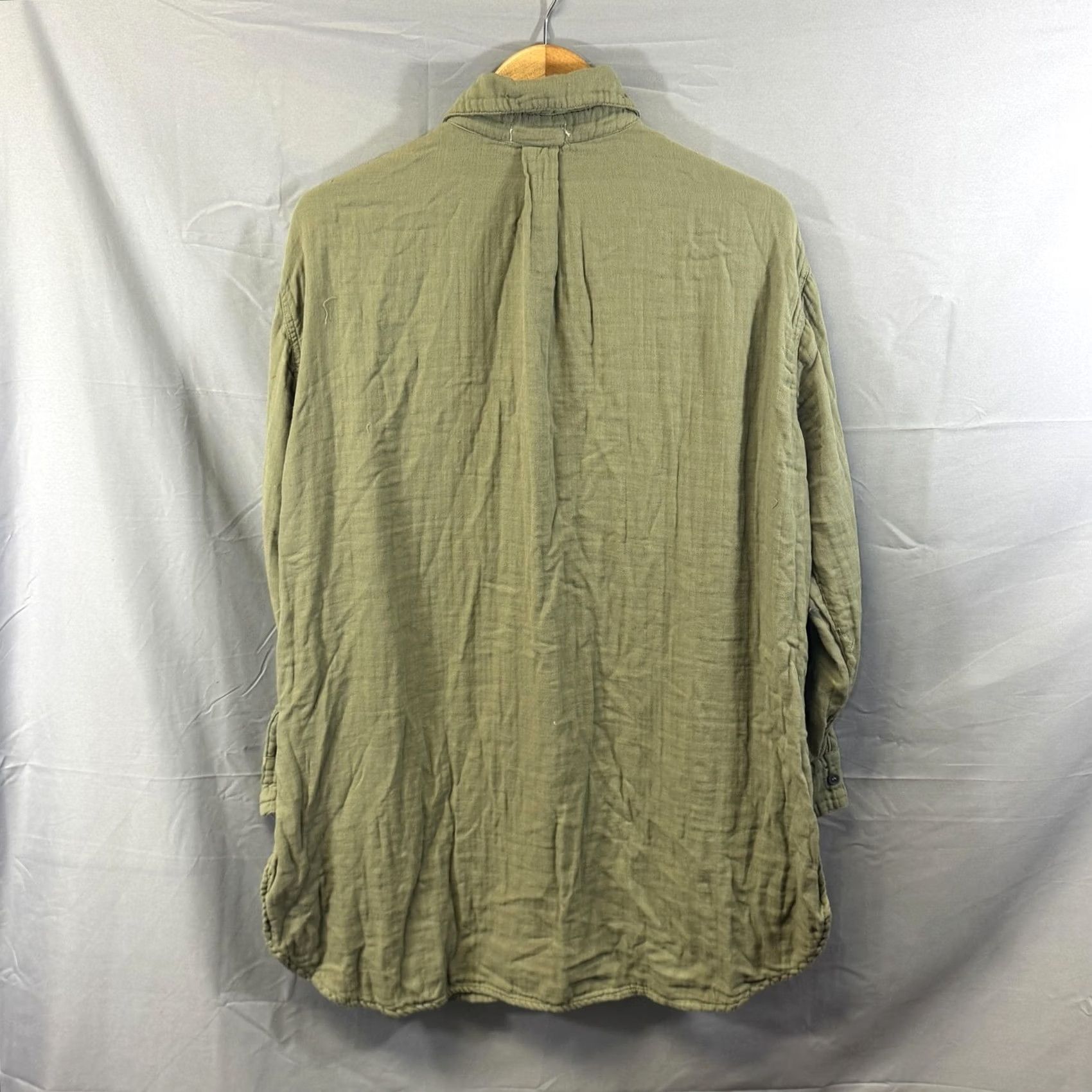 Olive CP Shades Shirt Womens Small Olive Green Gauze Button Front Made in USA Shirt Womens Small Olive Green Gauze Button Front USA Size S / US 4 / IT 40 - 2 Thumbnail