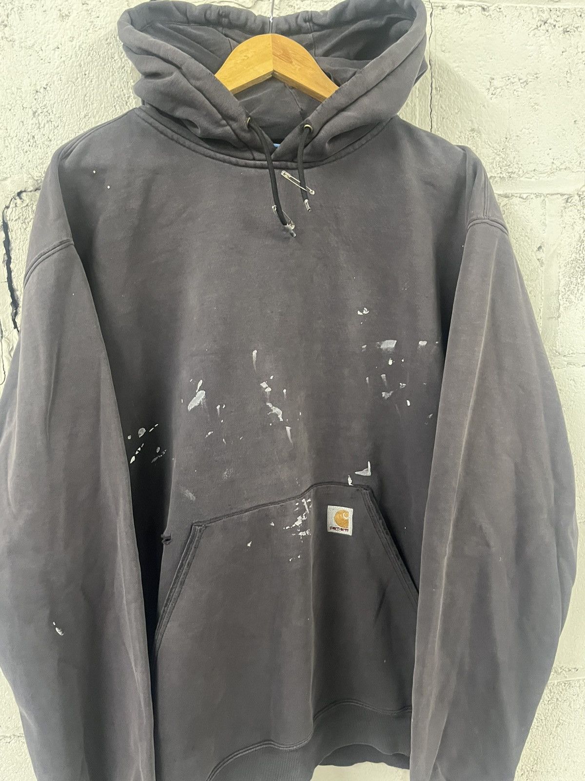 Carhartt Thrashed and faded carhartt hoodie vintage boxy streetwear Size US XXL / EU 58 / 5 - 3 Thumbnail
