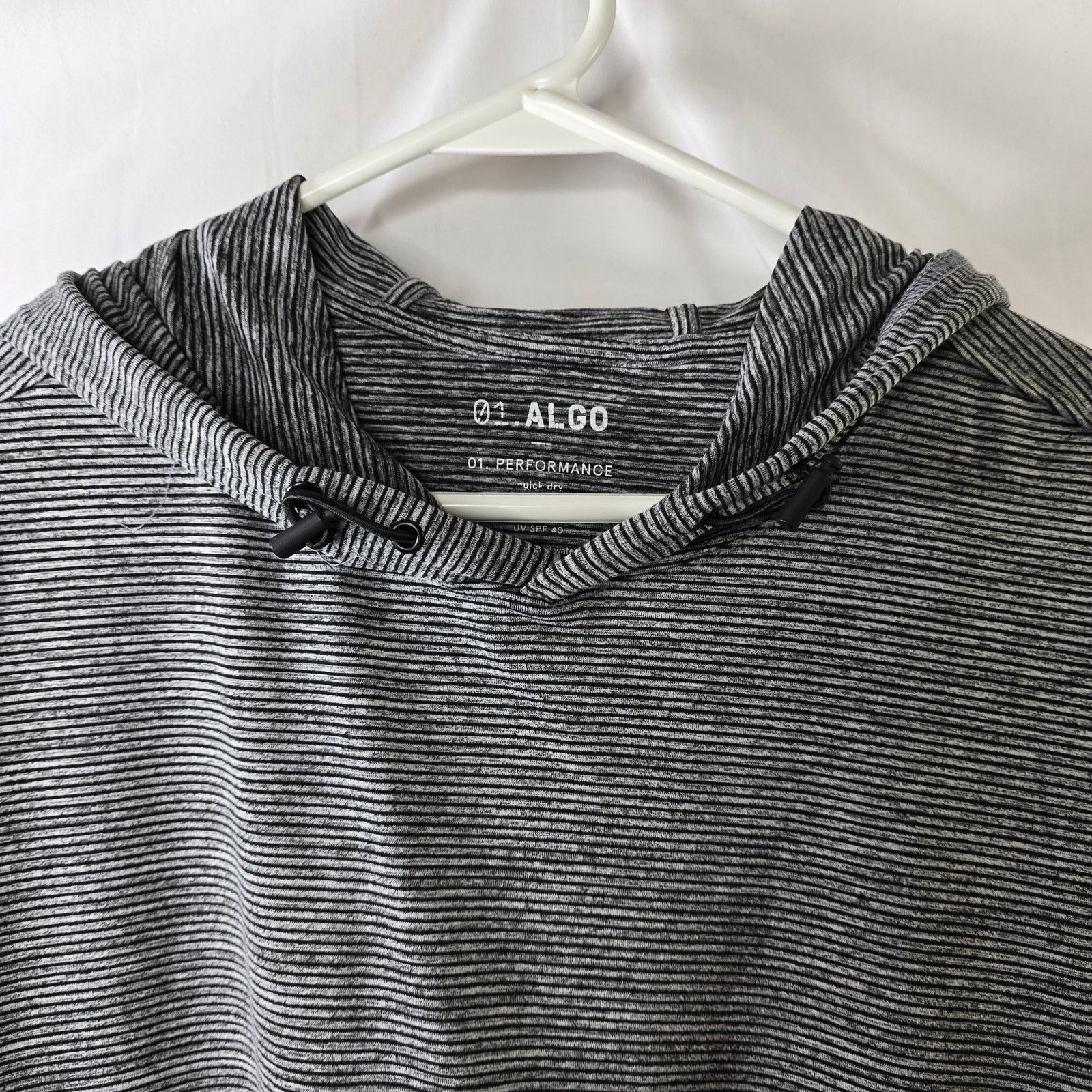 Other 01. ALGO Performance Quick Dry Gray Stripe Hooded Top Large Size US L / EU 52-54 / 3 - 2 Thumbnail
