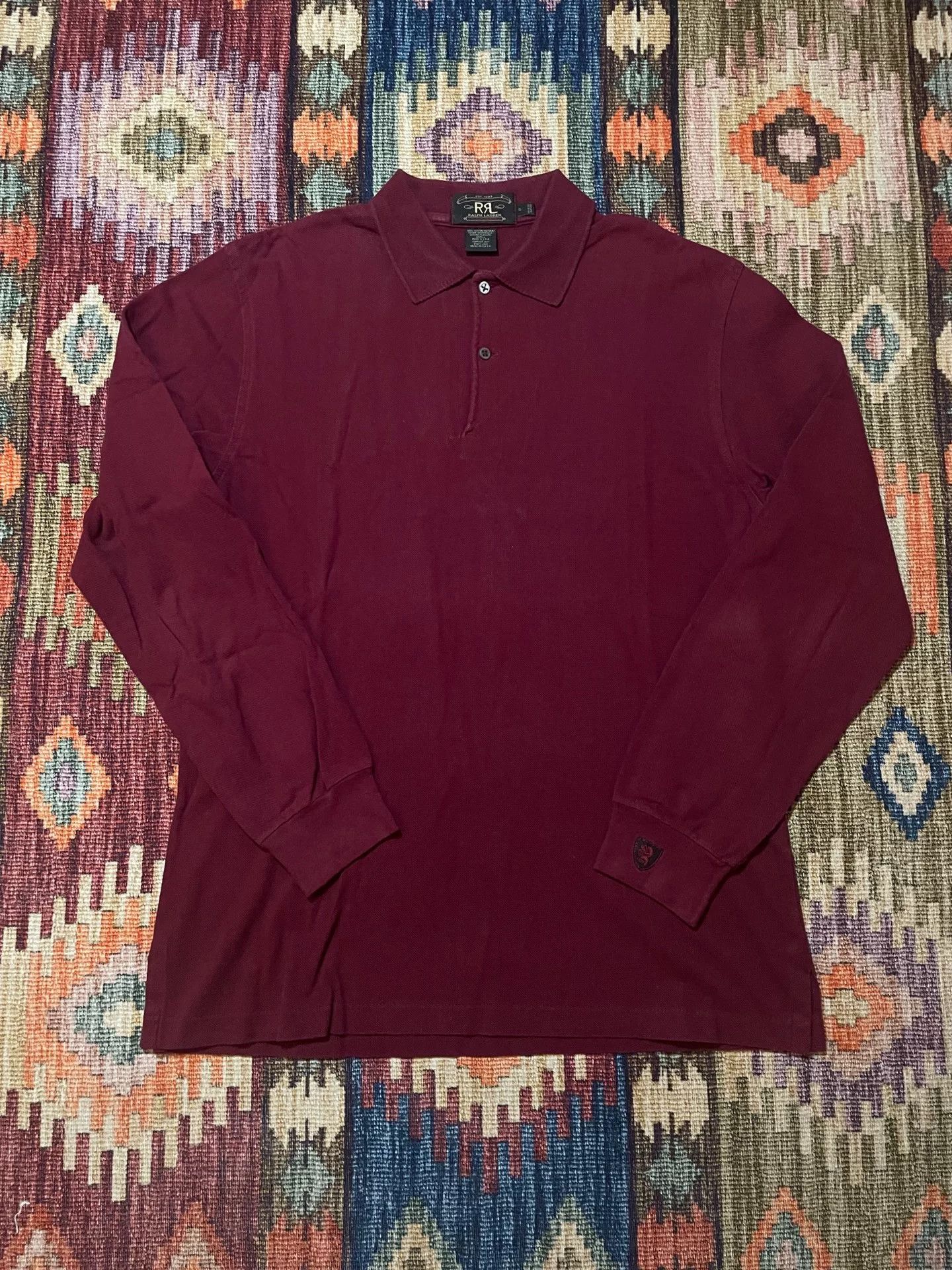 RRL Ralph Lauren RRL Vintage USA Limited Long Sleeve Polo Size US S / EU 44-46 / 1 - 1 Thumbnail