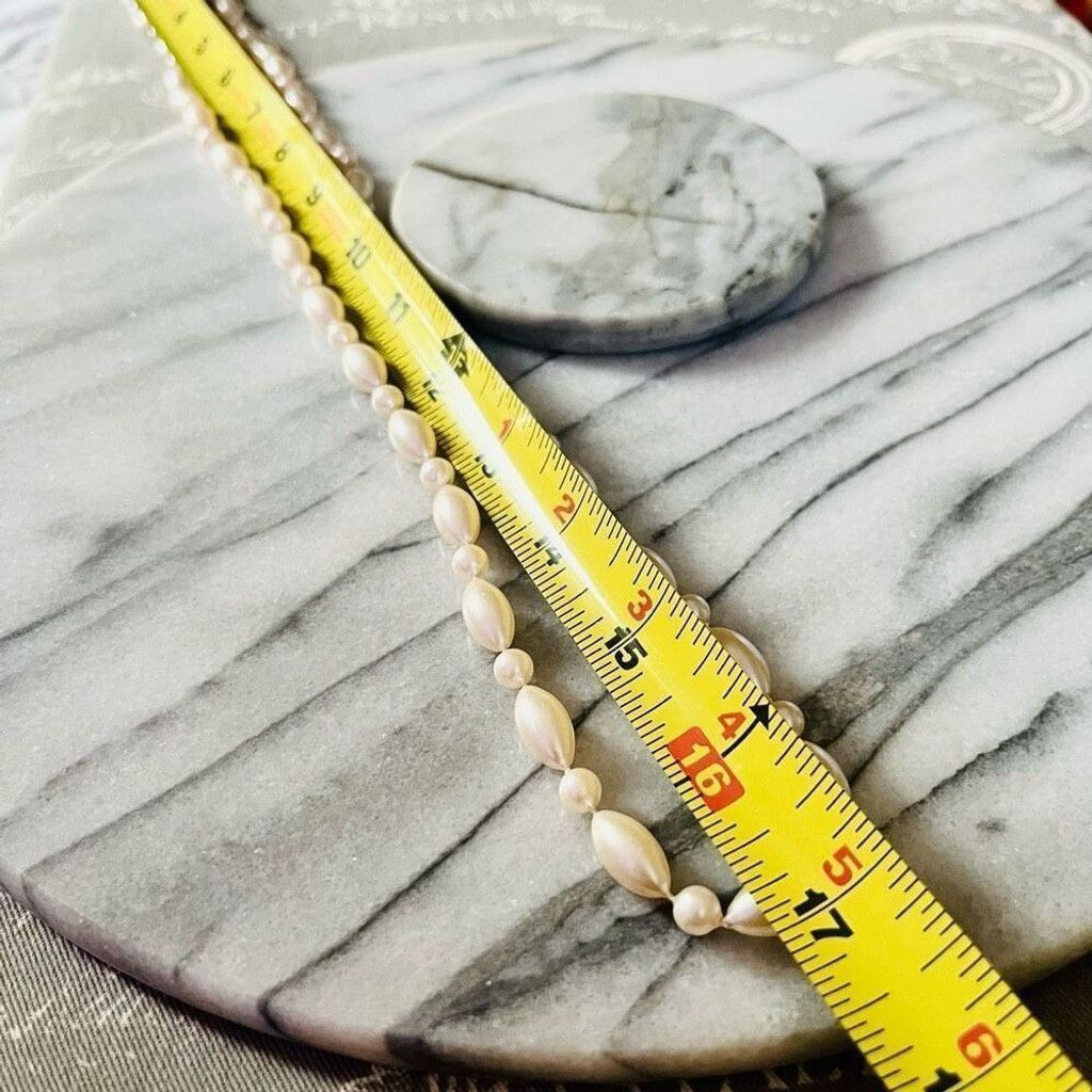 Vintage Vintage Pale Pink Faux Pearl Necklace Acrylic Beaded Size ONE SIZE - 5 Thumbnail