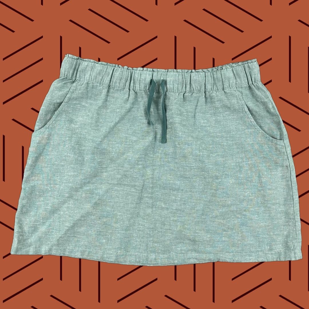 Patagonia Patagonia Island Hemp Beach Skirt Women Medium Green Organic Cotton Pockets Size 32" / US 10 / IT 46 - 1 Thumbnail