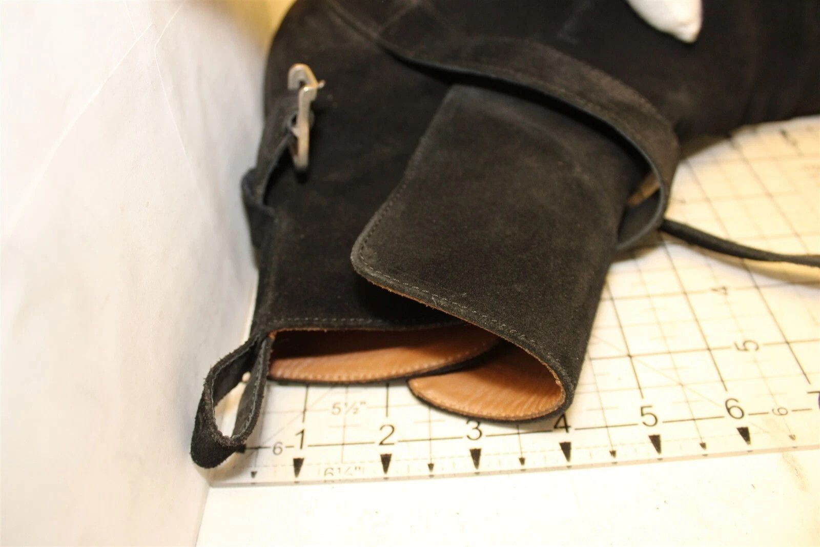 Genuine Leather Black Suede Jodhpur Boots Black 11 Leather Strap Buckle Size US 11 / EU 44 - 18 Thumbnail