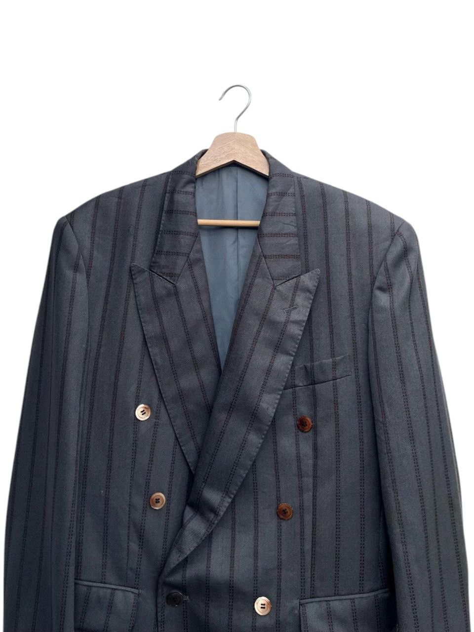 Kenzo Vintage Kenzo Striped Virgin Wool Double Breasted Jacket Size US M / EU 48-50 / 2 - 7 Thumbnail