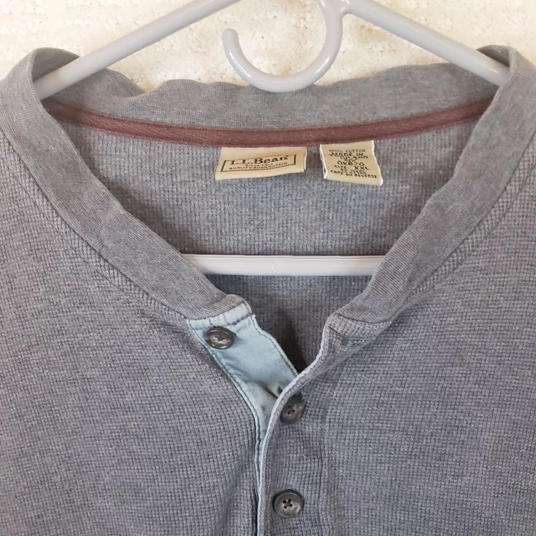 Vintage VINTAGE LL Bean Henley Shirt Men 2XL Gray Cotton Regular Long Sleeve Shirt Mens LL Bean Henley 2XL Gray Cotton Regular Long Sleeve Size US XXL / EU 58 / 5 - 5 Thumbnail