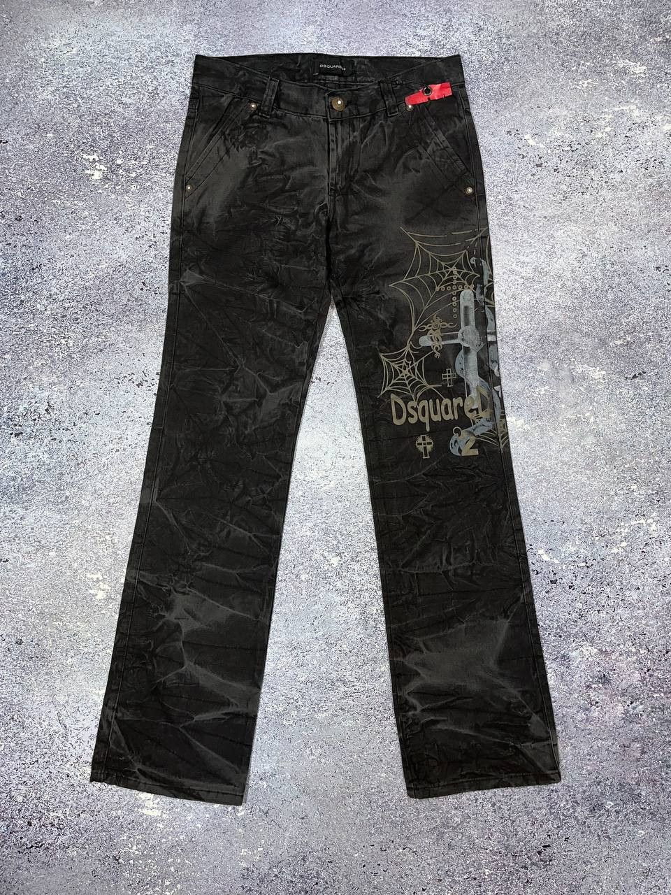 Dsquared2 Dsquared2 Paint Denim Jeans Pants y2k goth rave japan spider Size US 30 / EU 46 - 2 Thumbnail
