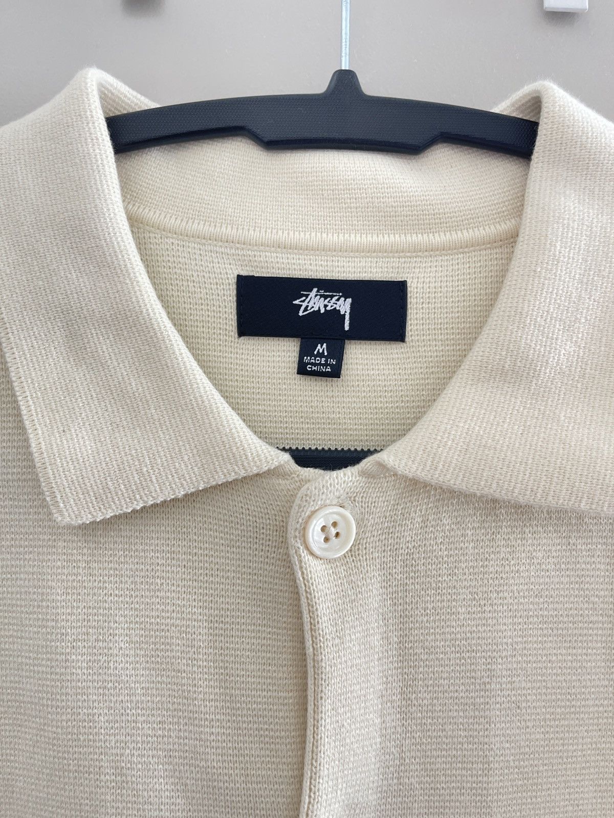 Stussy Stussy Natural Perforated Swirl Knit Shirt Size US M / EU 48-50 / 2 - 3 Thumbnail