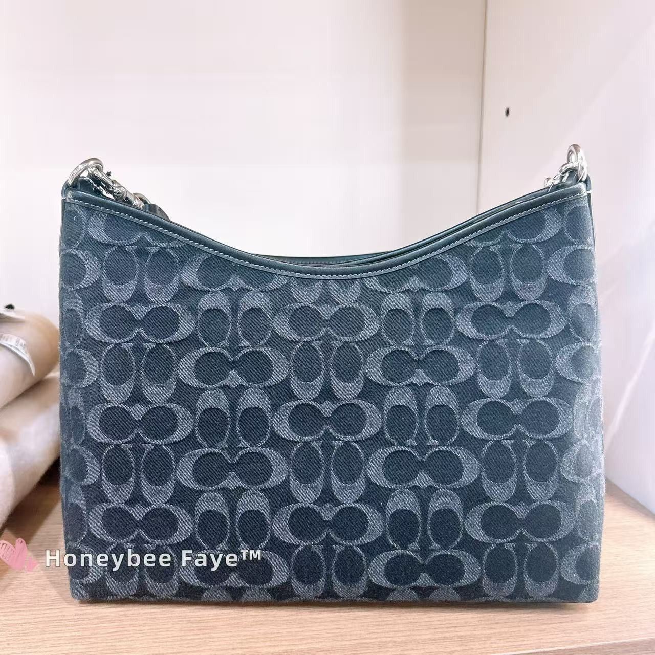 Coach Laurel Shoulder Bag In Signature Denim CDE44 Size ONE SIZE - 4 Thumbnail