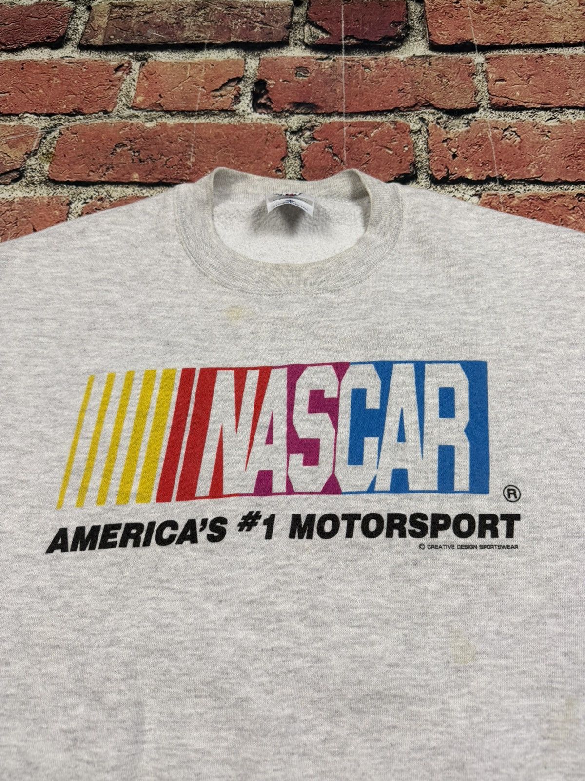 NASCAR Vintage Nascar Logo Crewneck Sweatshirt Pullover 90s Racing Size US XL / EU 56 / 4 - 3 Thumbnail