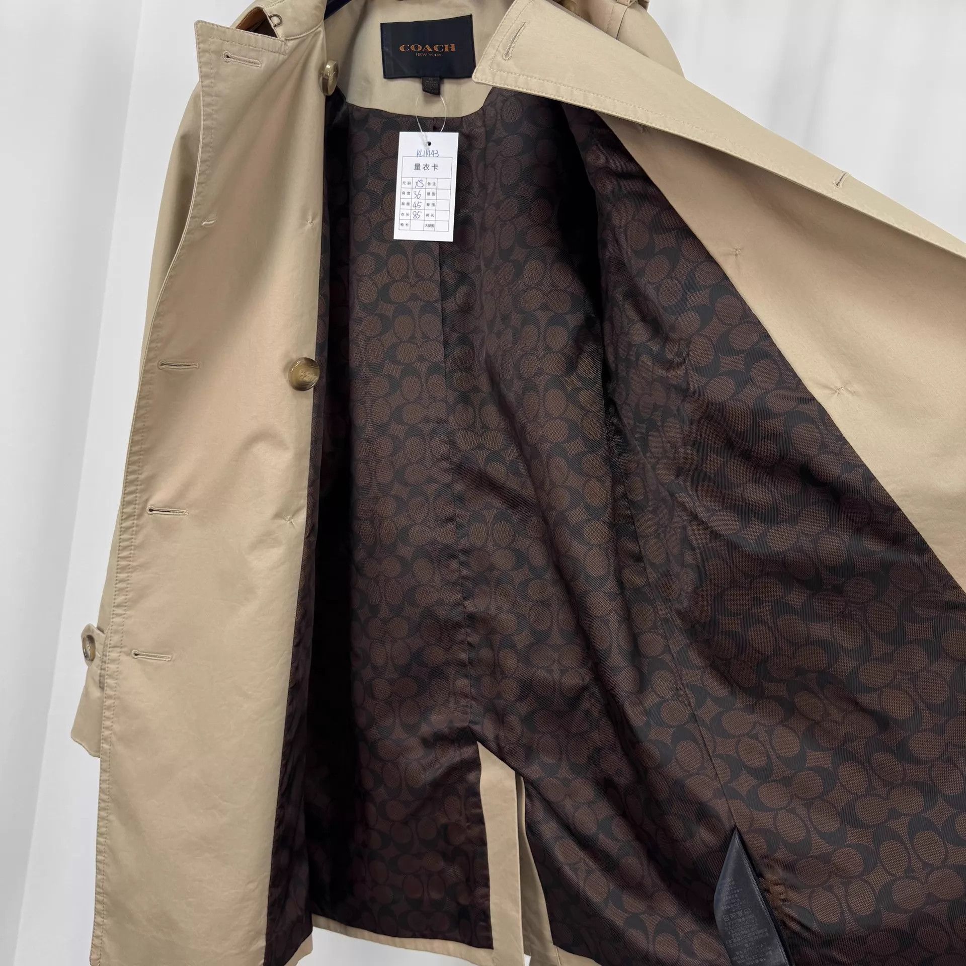 Coach Coach double - breasted printed lining trench coat XS 99 new Size XS / US 0-2 / IT 36-38 - 6 Thumbnail