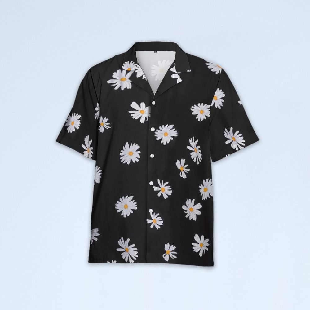 Designer × The Unbranded Brand Twill Shirt Allover Daisy | Floral Motif Statement Piece Size US S / EU 44-46 / 1 - 1 Thumbnail