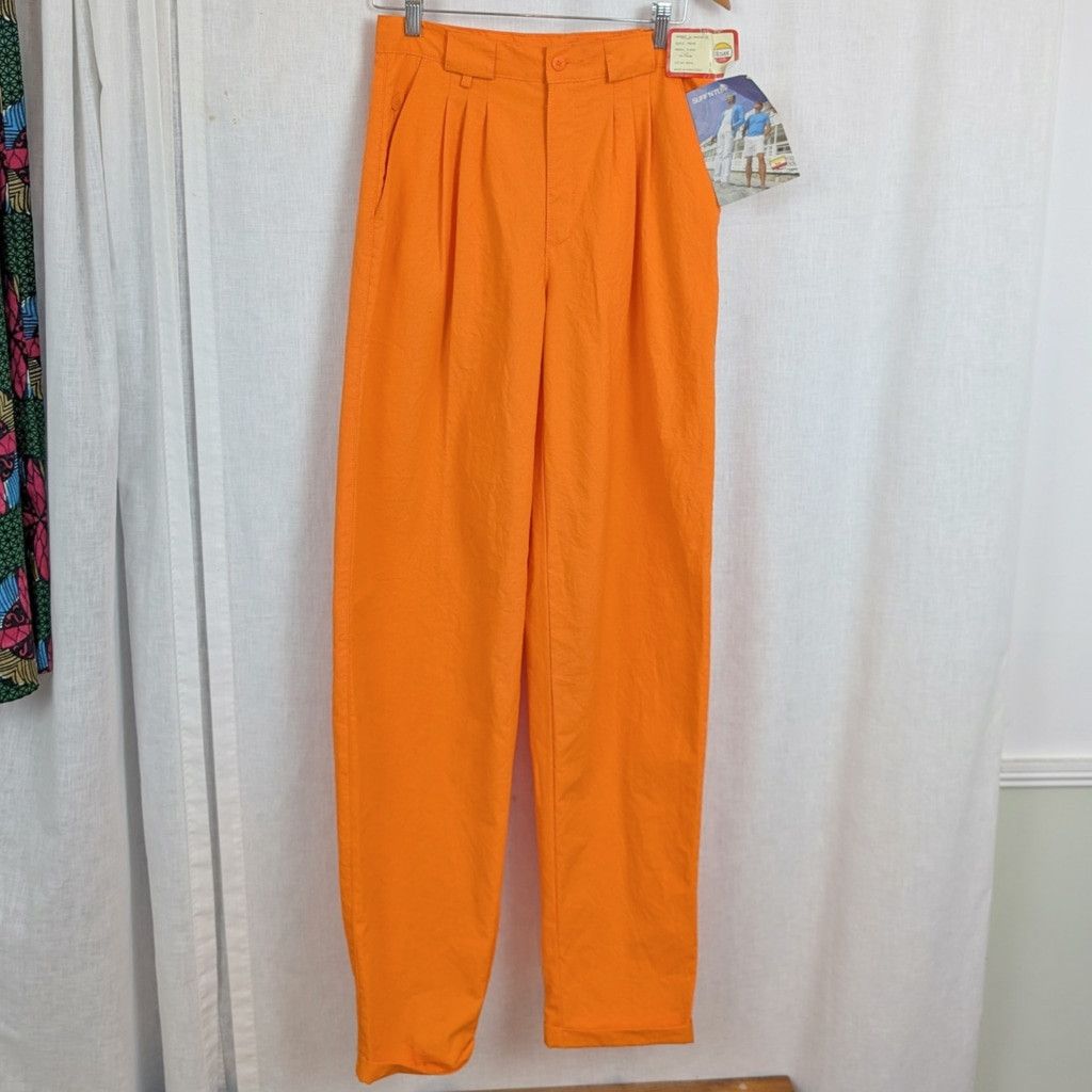 Vintage Deadstock Men's Cotler Surf N' Turf Blaze Orange Pants 30" Size US 30 / EU 46 - 4 Thumbnail
