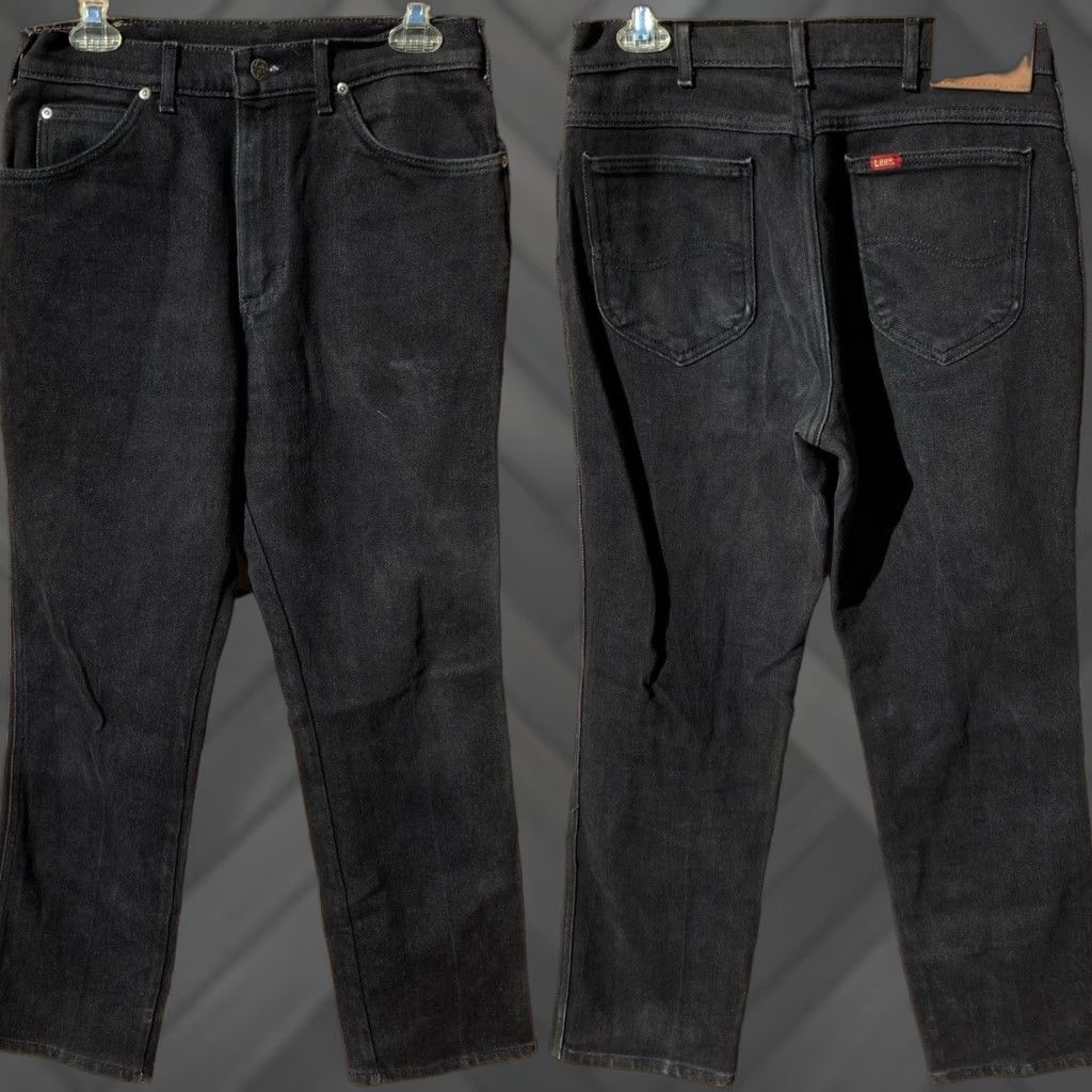 Lee VINTAGE Lee Riders Jeans Union Made Black 33 33 Measure 31 Waist 31.25 Inseam Size US 33 - 1 Thumbnail