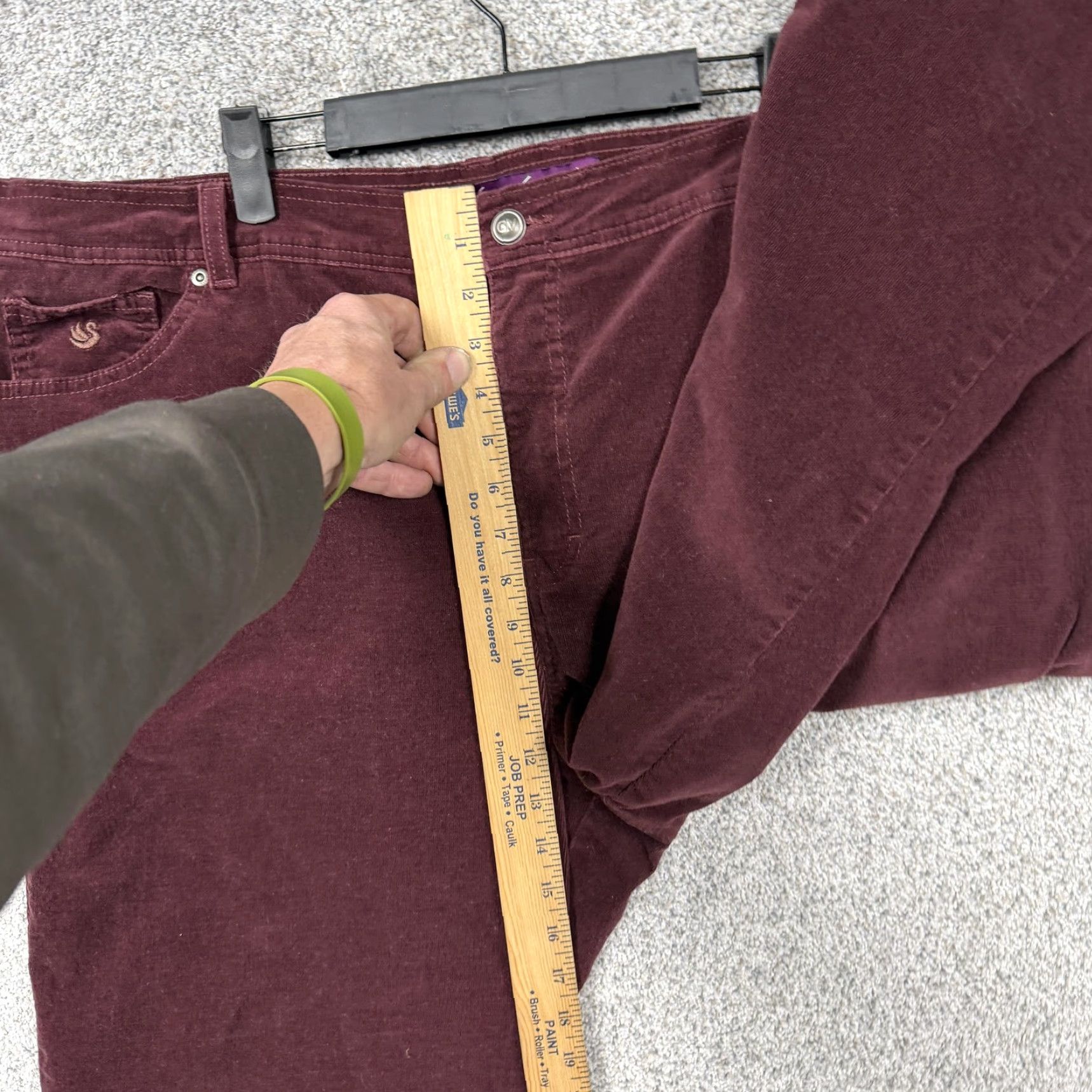 Gloria Vanderbilt Gloria Vanderbilt Pants 24W Maroon Corduroy Coastal Grandmacore Dark Academia Size 42" / US 20 - 5 Thumbnail
