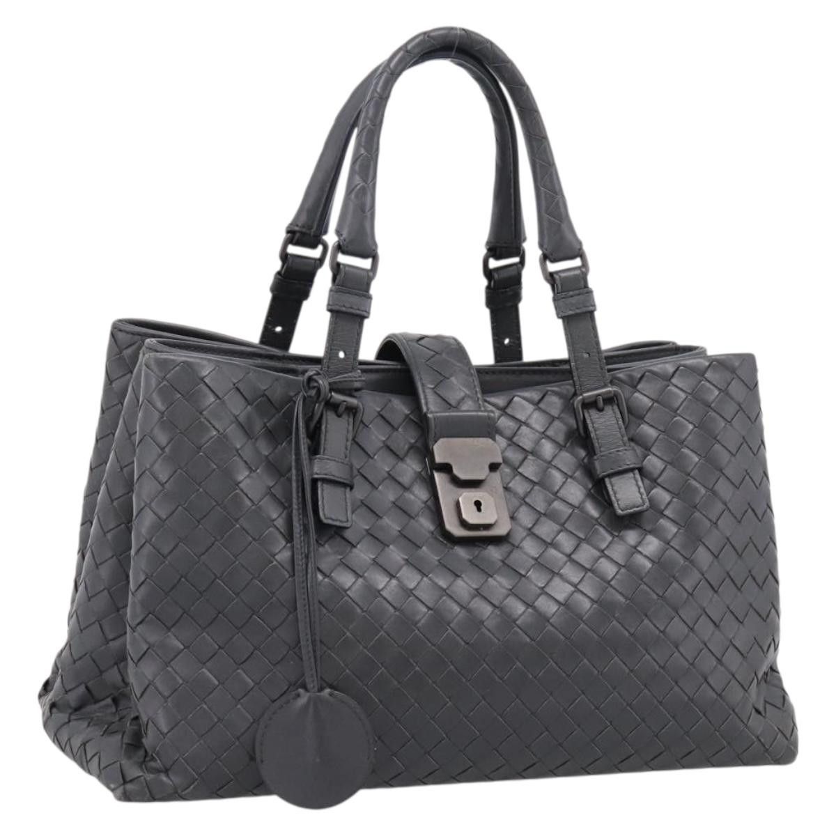 Bottega Veneta Bottega Veneta INTRECCIATO Hand Bag Leather Gray Auth Size ONE SIZE - 1 Thumbnail