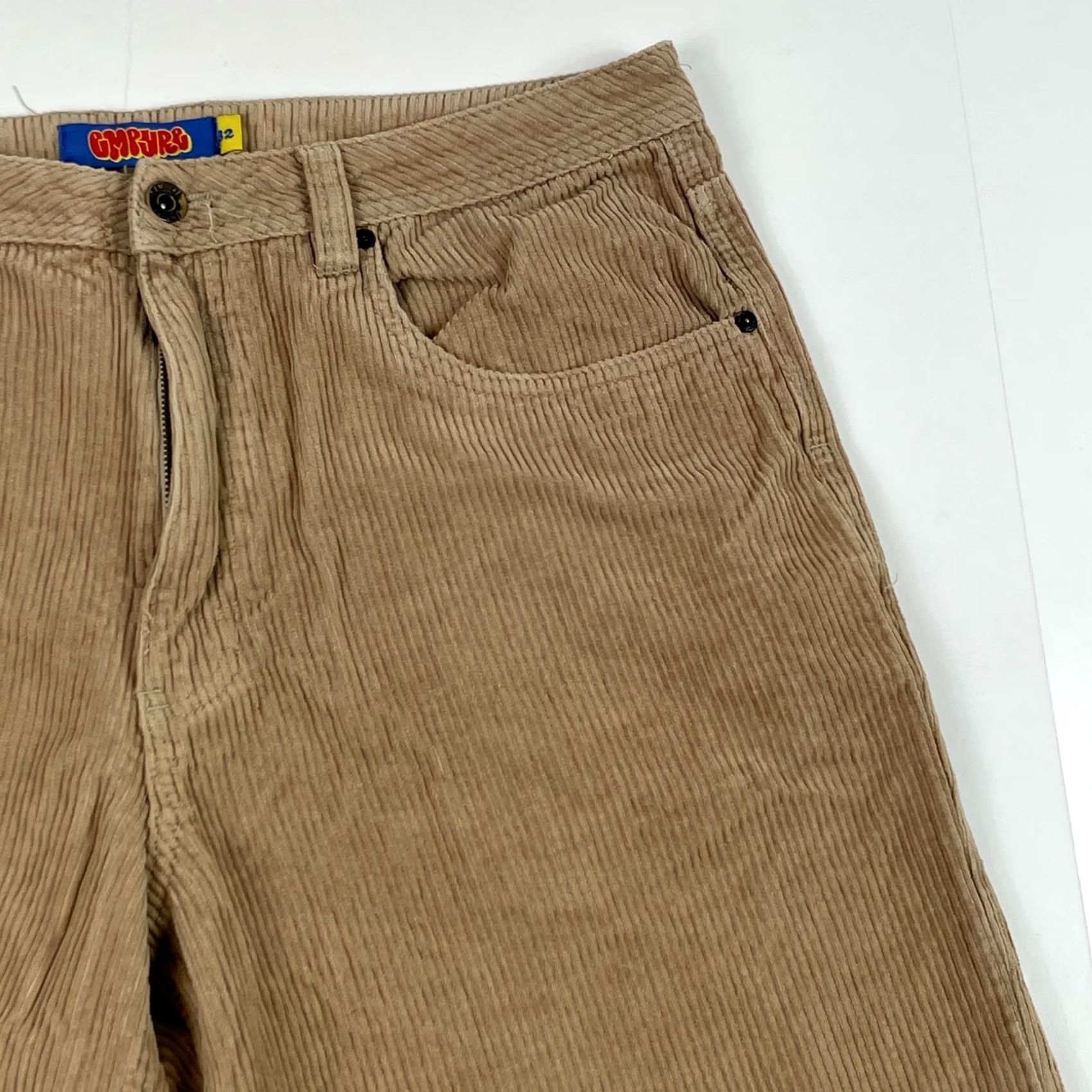 Empyre Empyre Shorts Mens 32 x 8 Beige Corduroy Chino Workwear Streetwear Casual Tan Beige 5-Pocket Design Regular Inseam 8in Mens Size US 32 / EU 48 - 3 Thumbnail