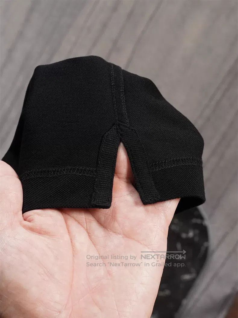 Hermes Hermes Black Pique Cotton Short-sleeve Crew Neck Size US L / EU 52-54 / 3 - 5 Thumbnail