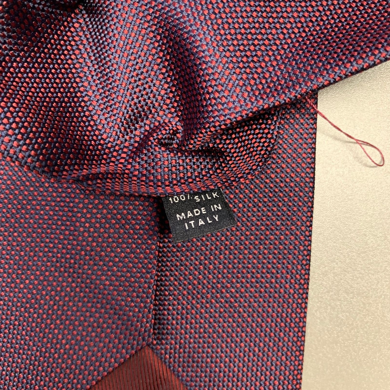 Other BORRELLI Navy Red Geometric Silk Tie Size ONE SIZE - 3 Thumbnail
