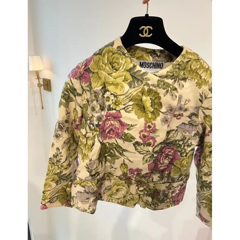 Moschino Moschino Floral Wool Women's Jacket in XS 0089 Size XS / US 0-2 / IT 36-38 - 1 Thumbnail