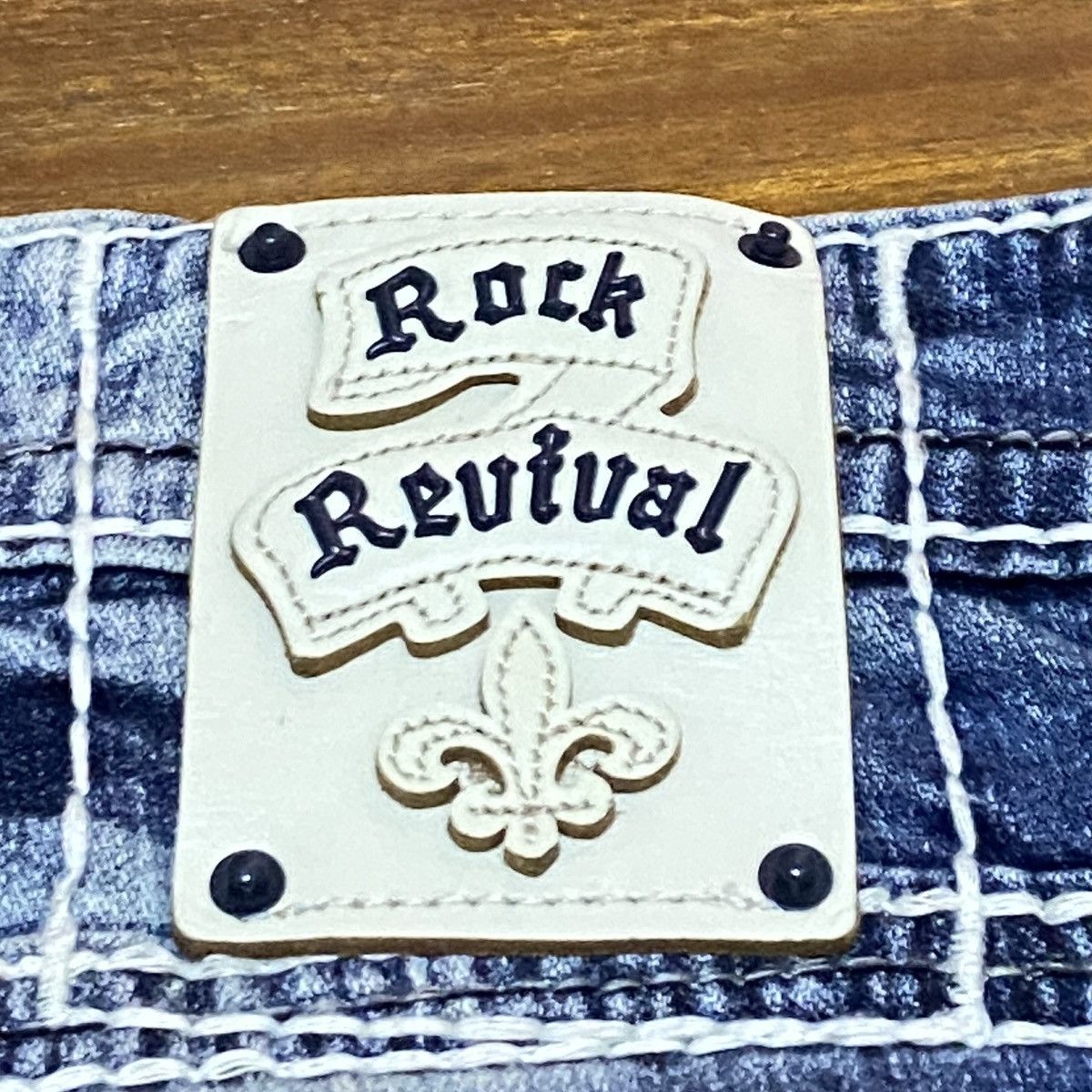 Rock Revival Very Rare Vintage Rock Revival Bleach Flared Jeans 1990s Size US 40 / EU 56 - 9 Thumbnail