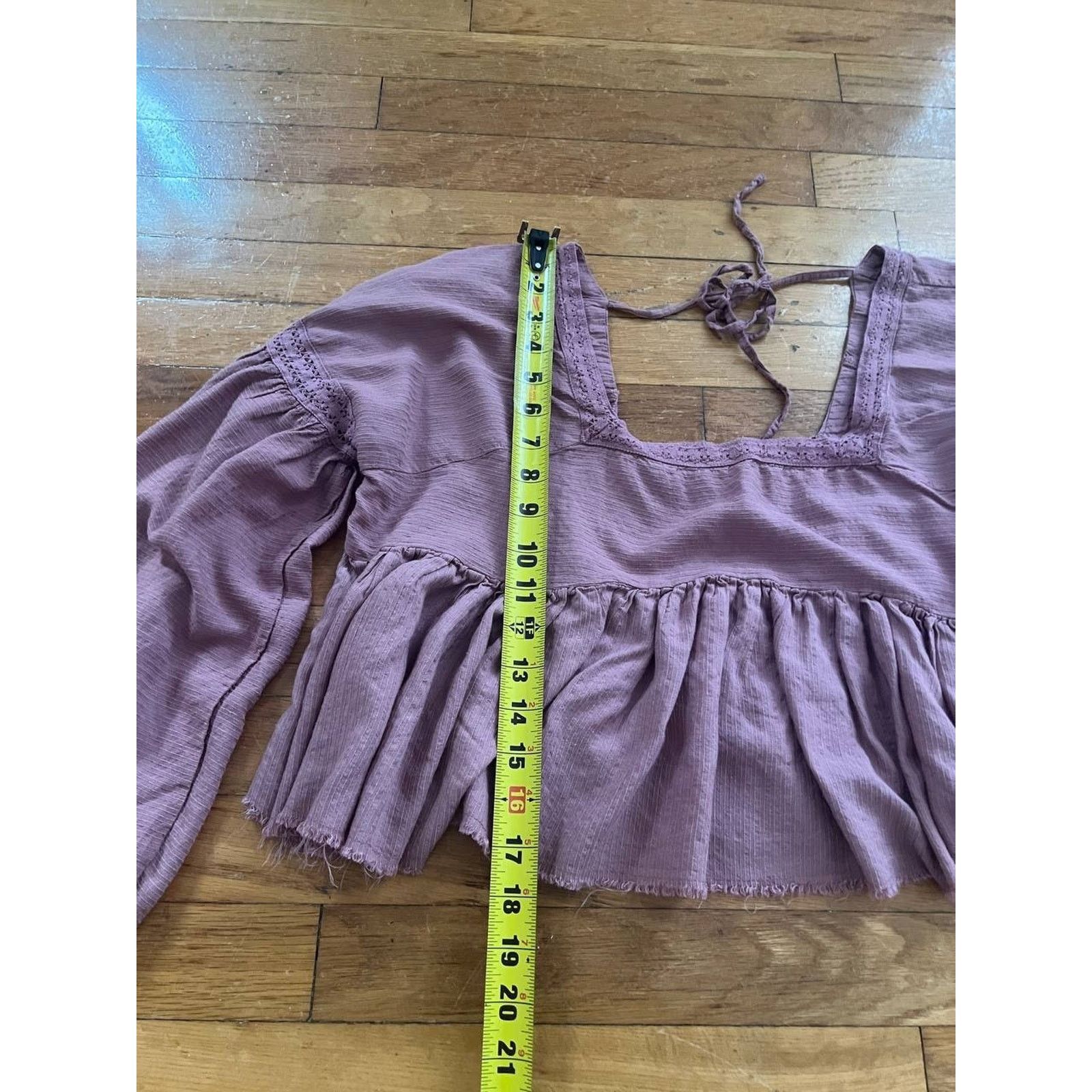 Urban Outfitters Urban OutFitters 3/4 Sleeve Izzy top Purple S-P A001535 Size S / US 4 / IT 40 - 3 Thumbnail