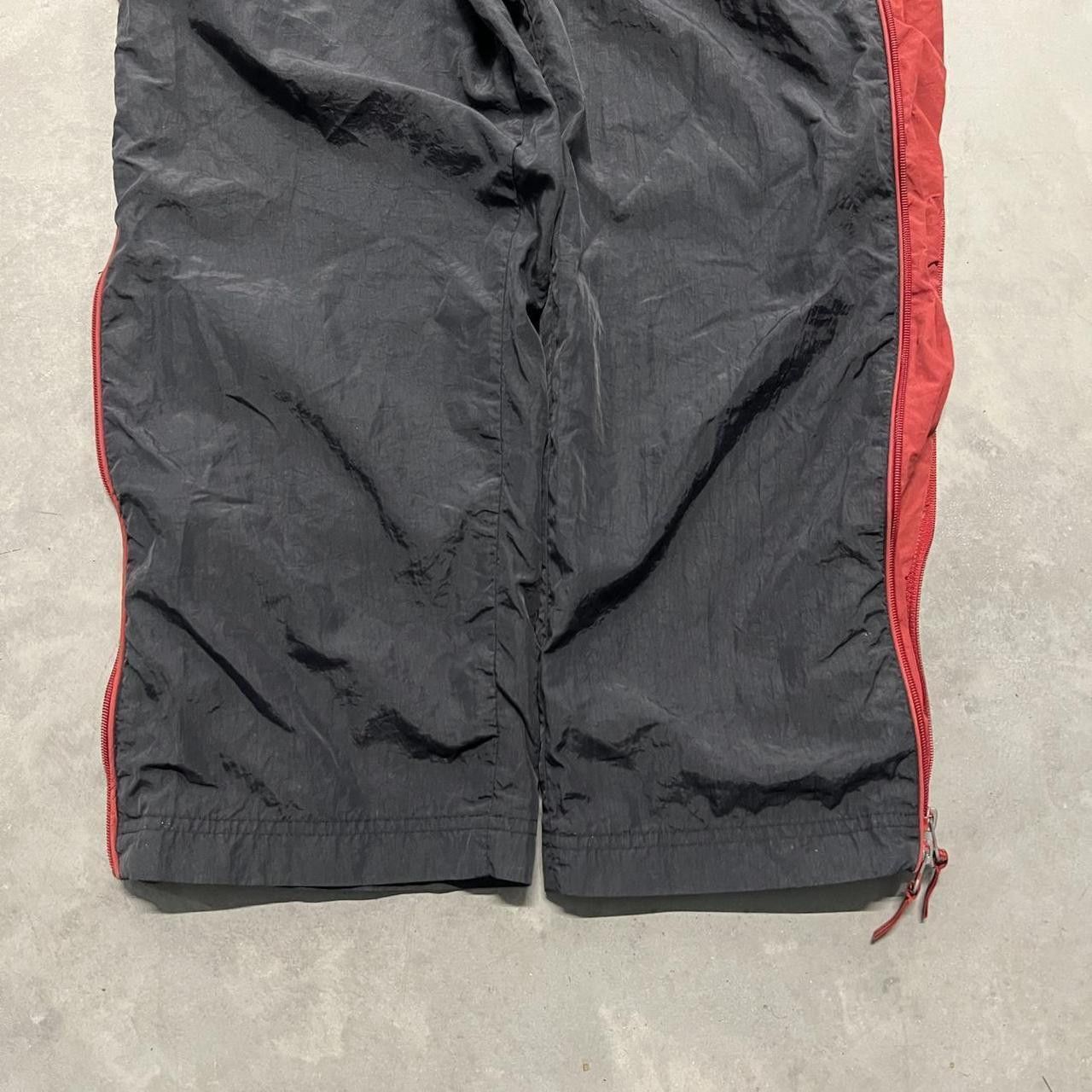 Vintage Crazy Vintage Y2K/2000s Baggy Black and red Track Pants with Adjustable waistband and zippered sides and pockets! Size US 32 / EU 48 - 4 Thumbnail