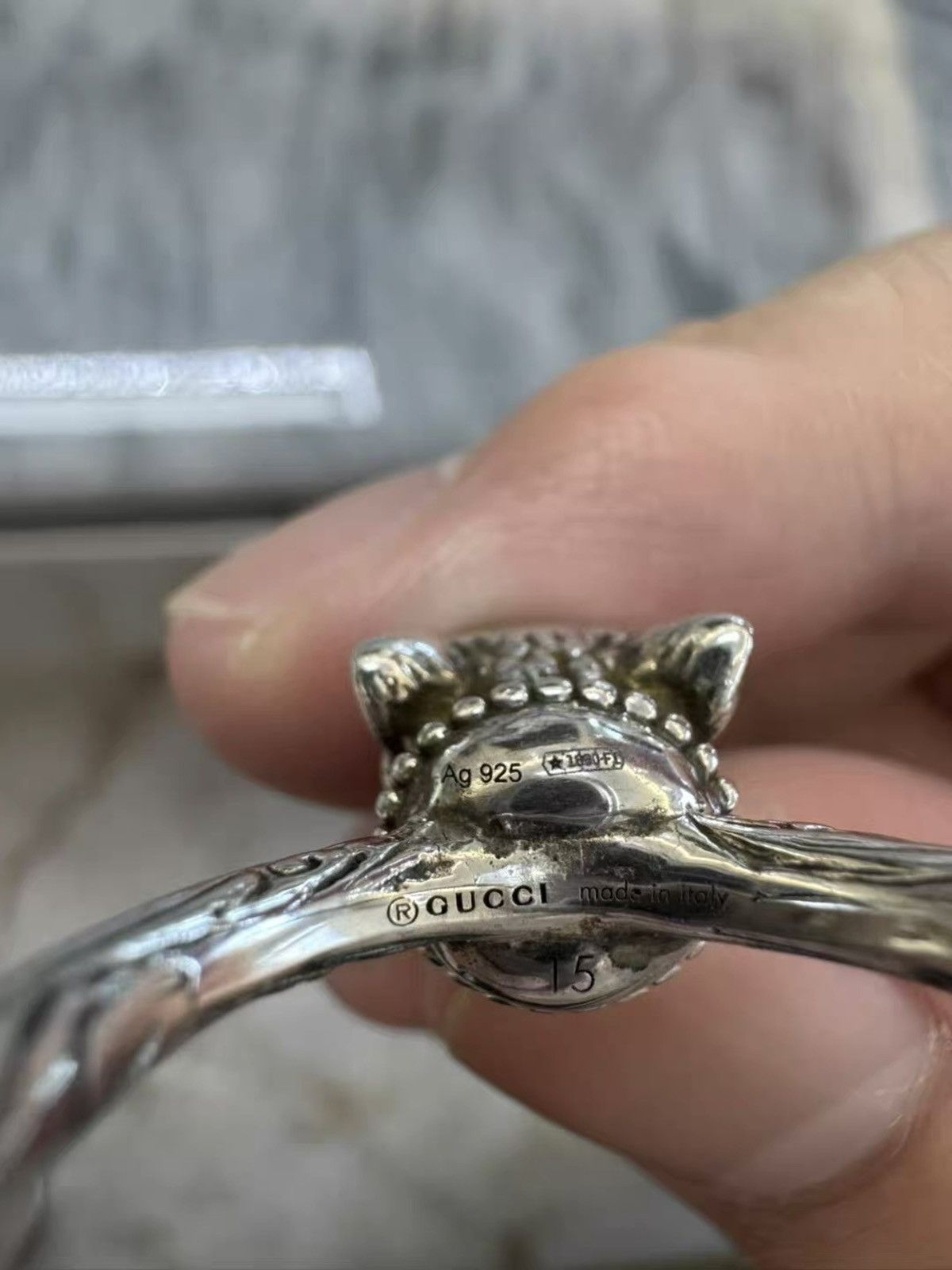 Gucci Gucci Anger Forest Wolfskopf-Ring Size ONE SIZE - 4 Thumbnail