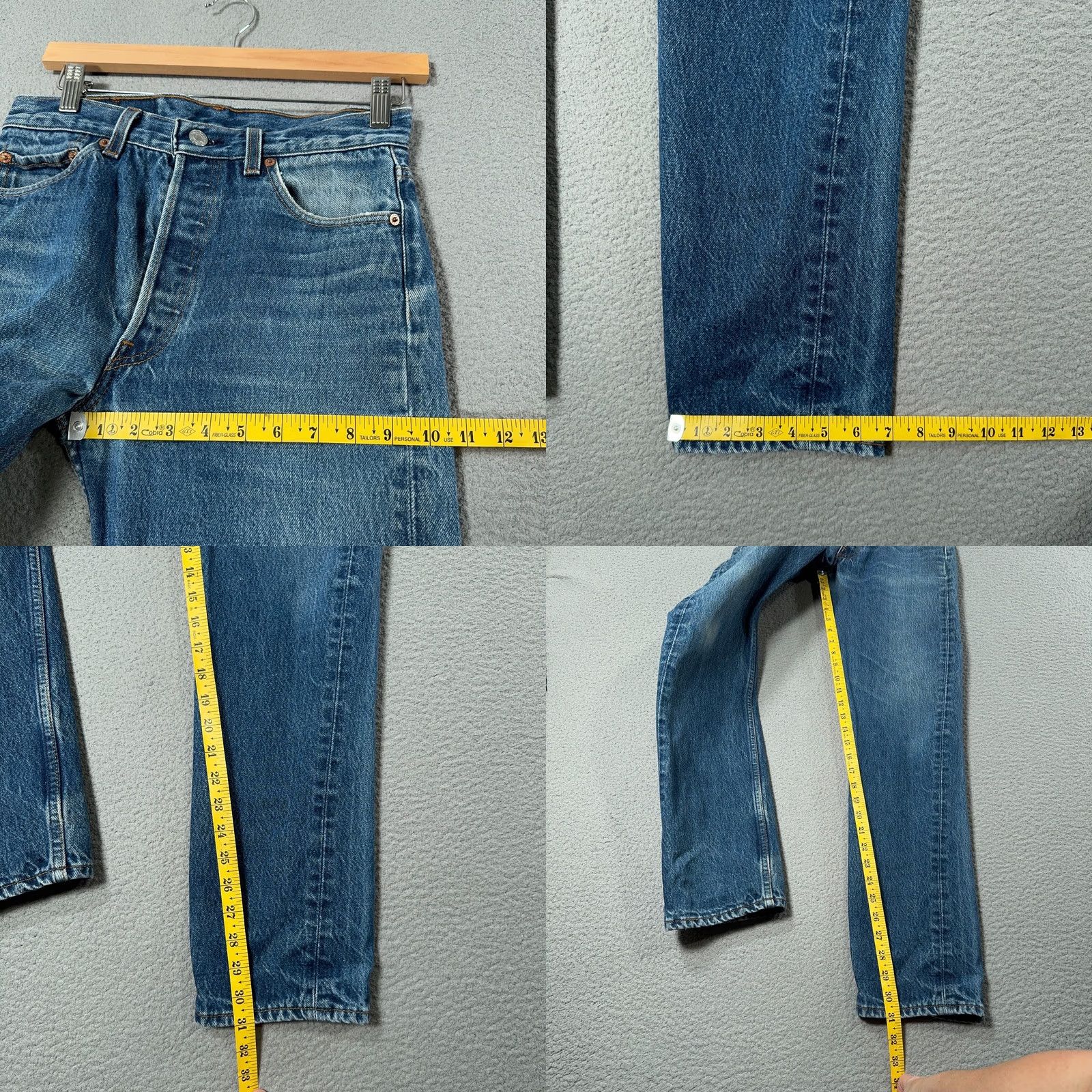 Levi's VINTAGE Levi's 501 Jeans Mens 30x31 Blue Denim Straight 90s USA 1994 653 WW Whiskers Classic Comfort Fit Size US 30 / EU 46 - 9 Thumbnail