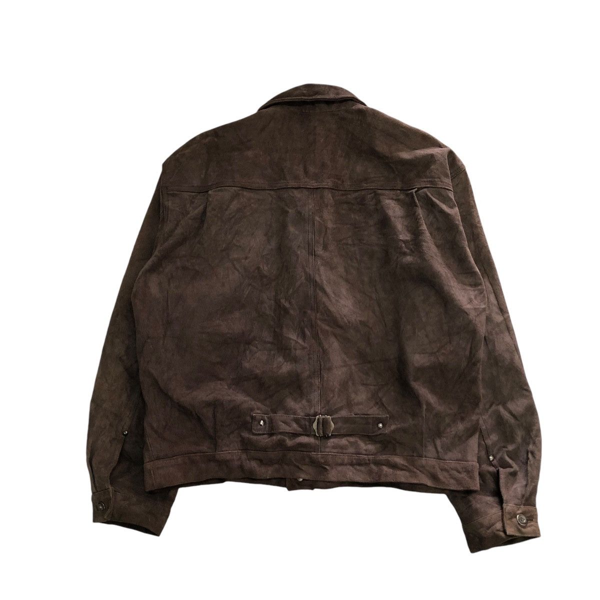 Japanese Brand 🔥VINTAGE GENUINE LEATHER JACKET COW SPLIT ISSEY MIYAKE Size US L / EU 52-54 / 3 - 2 Thumbnail
