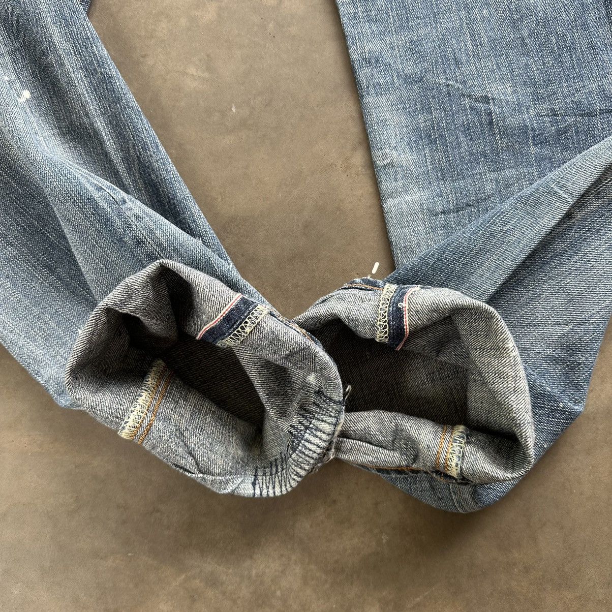 Edwin × Jean × Vintage Vintage Edwin Redline Faded Denim Jean Pant W30 Size US 30 / EU 46 - 14 Thumbnail