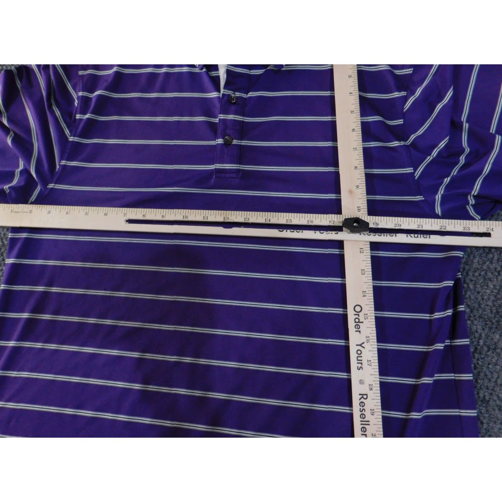 Vintage Bobby Jones Polo Shirt Mens XL Purple Striped Lightweight Performance Golf Breathable Moisture Wicking Classic Short Sleeve Size US XL / EU 56 / 4 - 5 Thumbnail