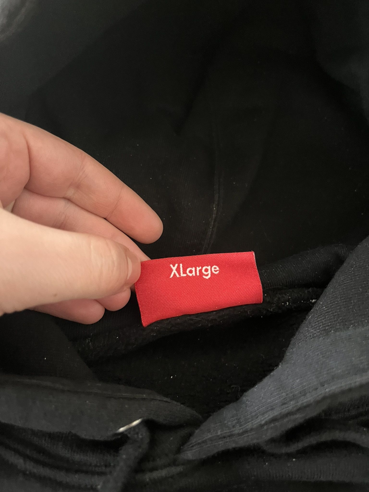 Supreme Supreme Chest Stripe Logo Hooded Sweatshirt Black XL Size US XL / EU 56 / 4 - 5 Thumbnail