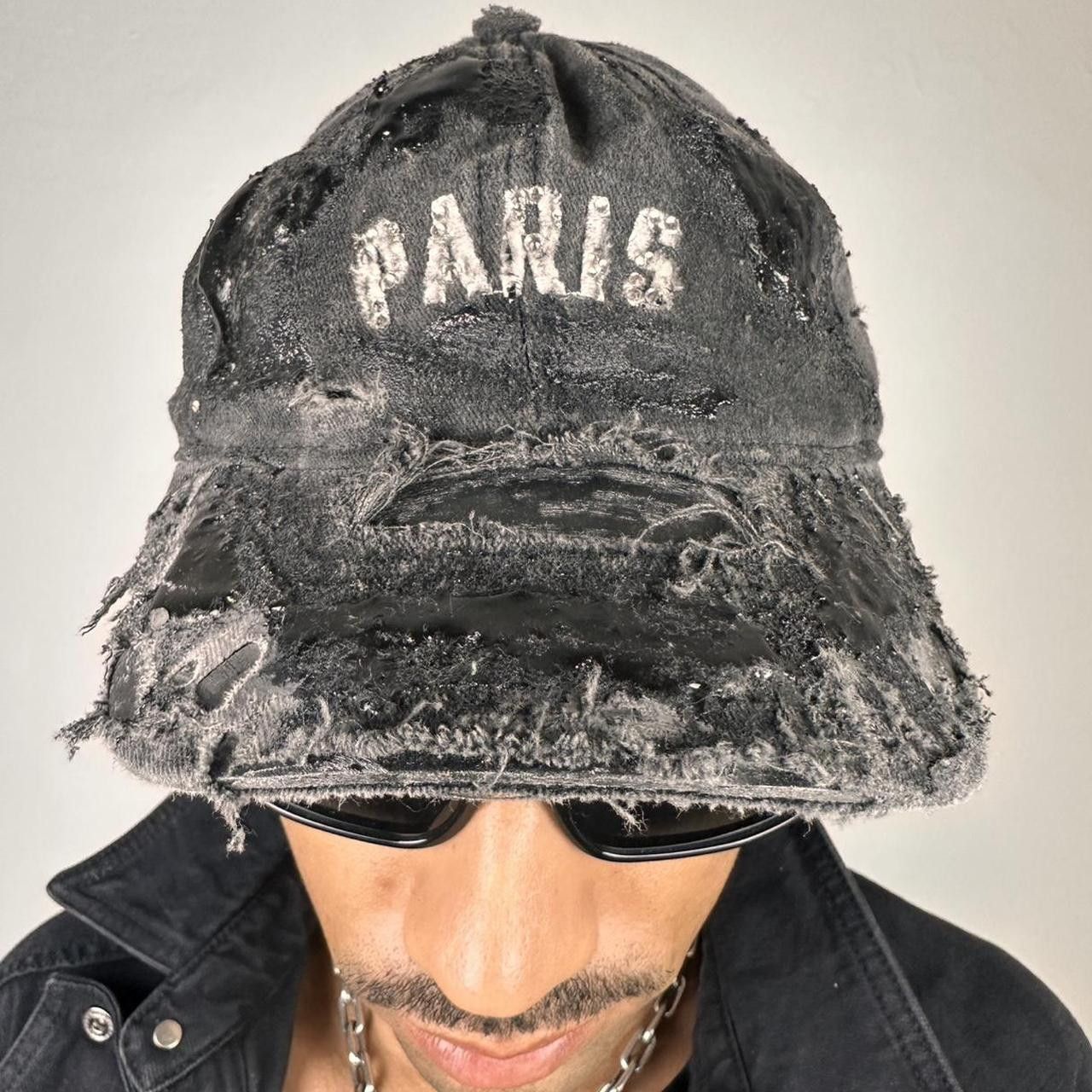 Other ASTROBOI* 'Muddy Paris' Black Distressed Rhinestone Hat Size ONE SIZE - 8 Thumbnail