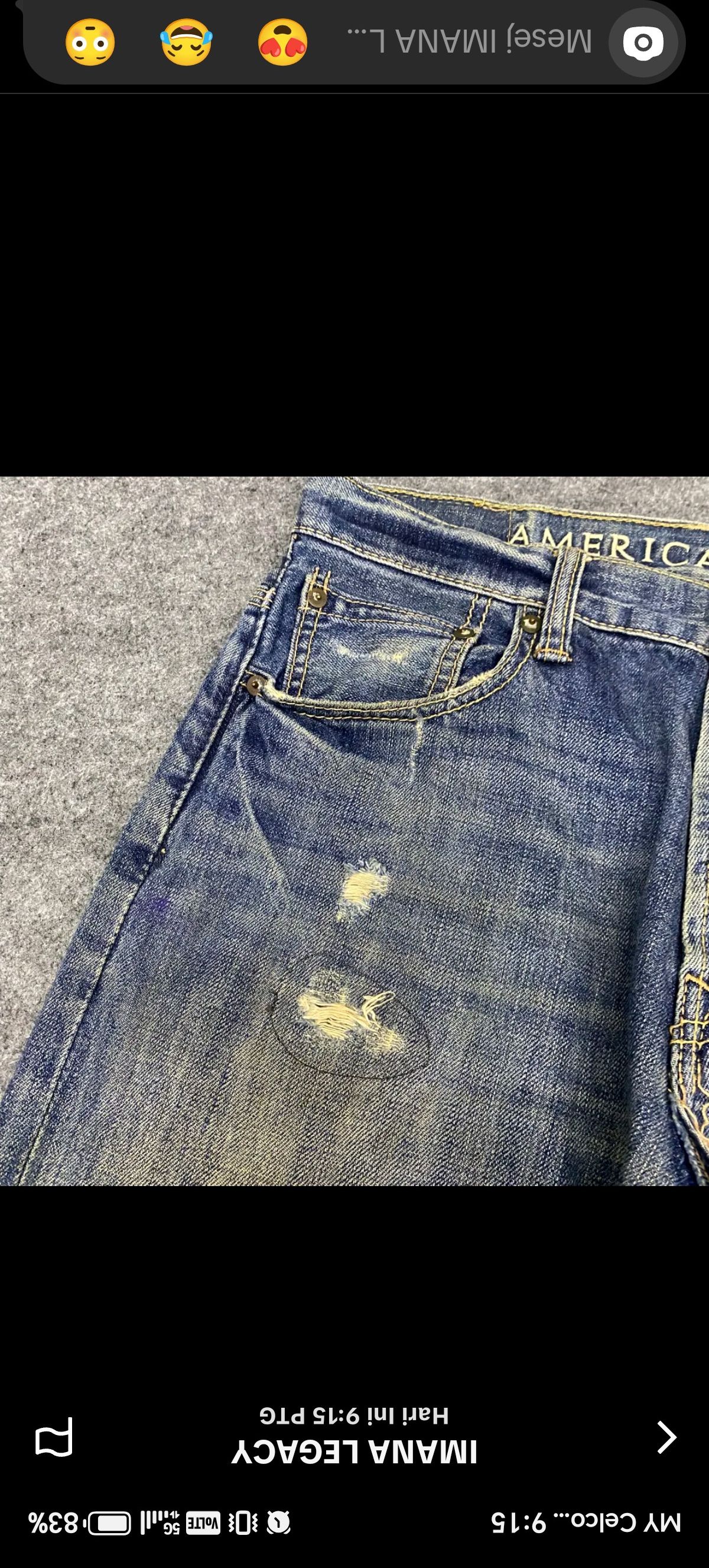 American Eagle Outfitters Vintage American Eagle Qutfitters Patchwork Denim Size US 32 / EU 48 - 9 Thumbnail