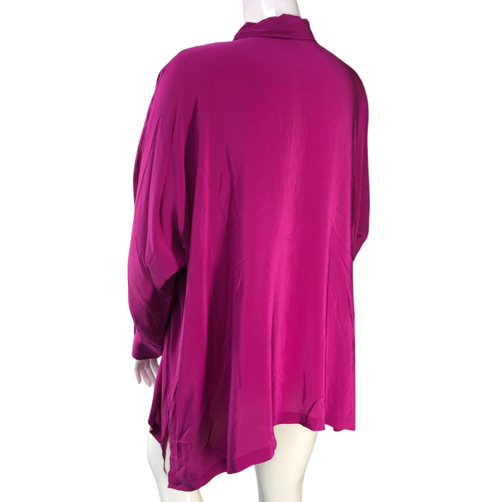 Eileen Fisher Eileen Fisher Size M Tunic Top Hi Low Popover Silk TINY FLAW Size M / US 6-8 / IT 42-44 - 6 Thumbnail