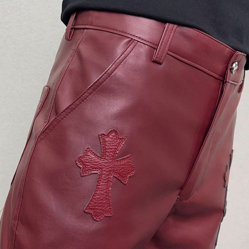 Japanese Brand × Vintage Avant garde retro pu leather flare pants Size US 31 - 7 Thumbnail