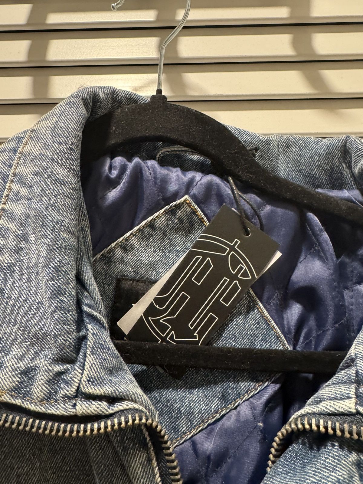 Menace Double-Collar Quilted Denim Jacket Size US L / EU 52-54 / 3 - 5 Thumbnail