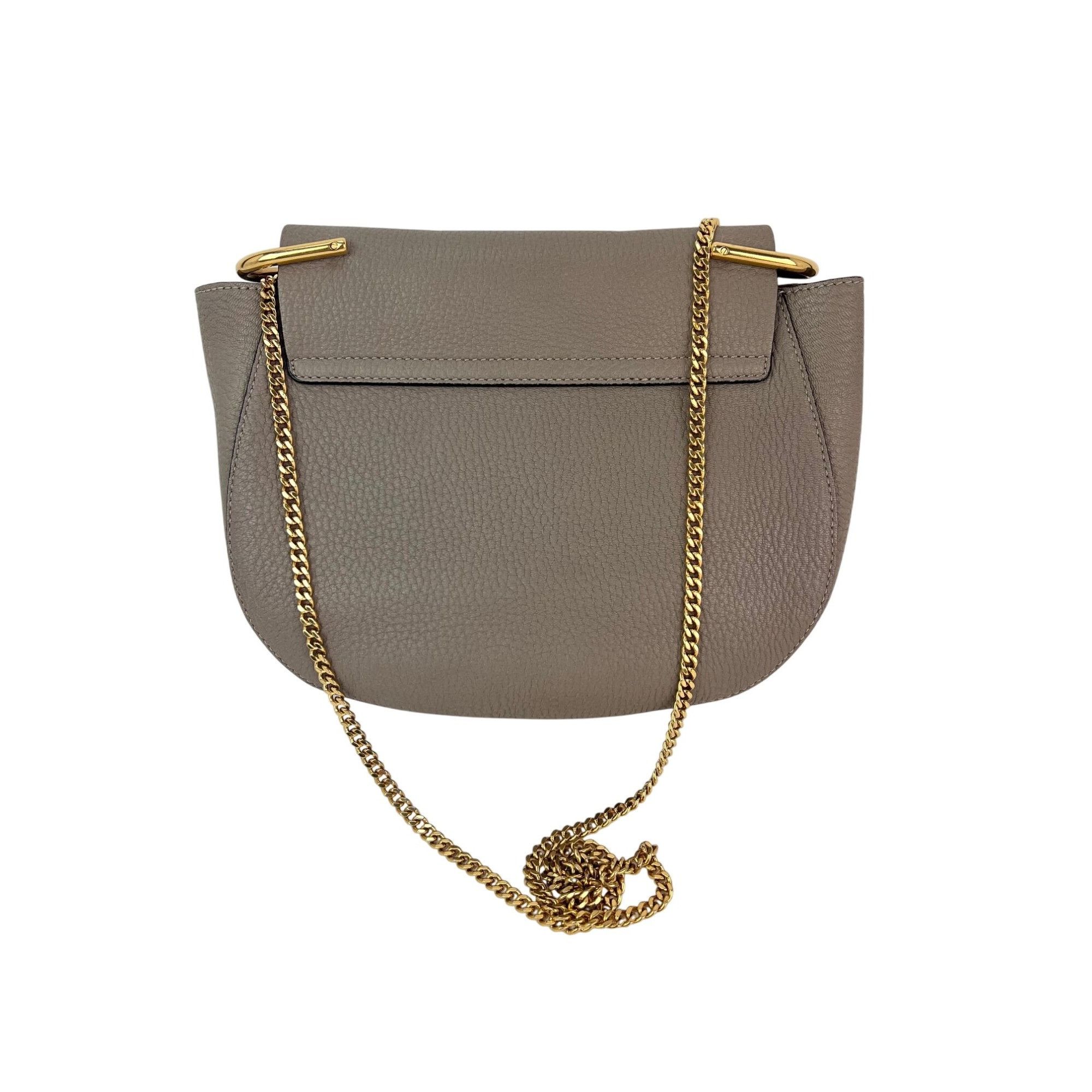 Chloe Chloe Small Drew Gray Grained Lambskin Leather Shoulder Cros Size ONE SIZE - 2 Thumbnail