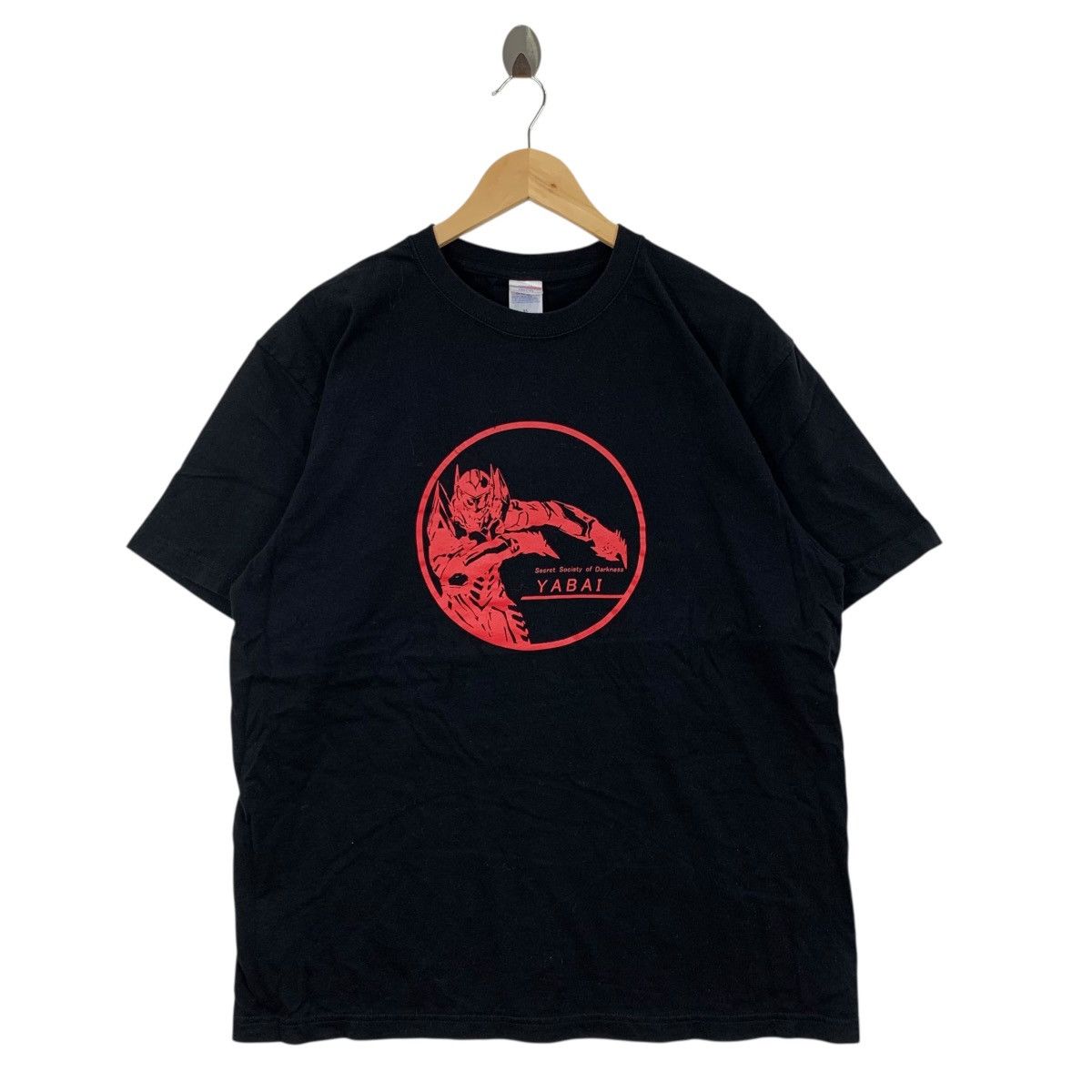 Vintage YABAI KAMEN RIDER Secret Society Darkness Exhibition Tshirt Size US XL / EU 56 / 4 - 1 Thumbnail