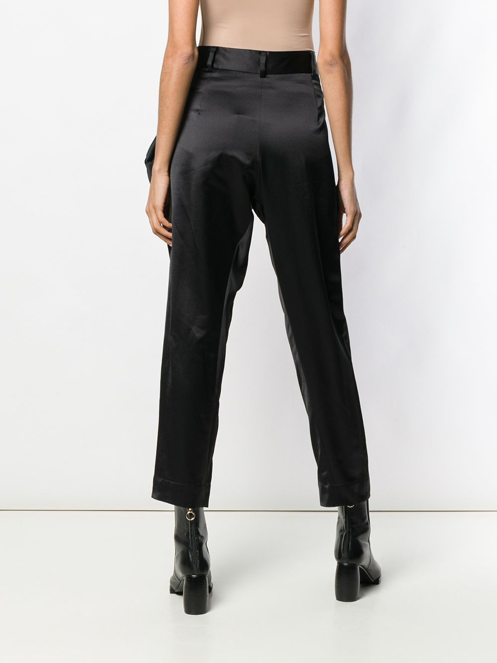 Vivienne Westwood VIVIENNE WESTWOOD ANGLOMANIA 코튼 블렌드 비대칭 새틴 팬츠 Size 30" / US 8 / IT 44 - 6 Thumbnail