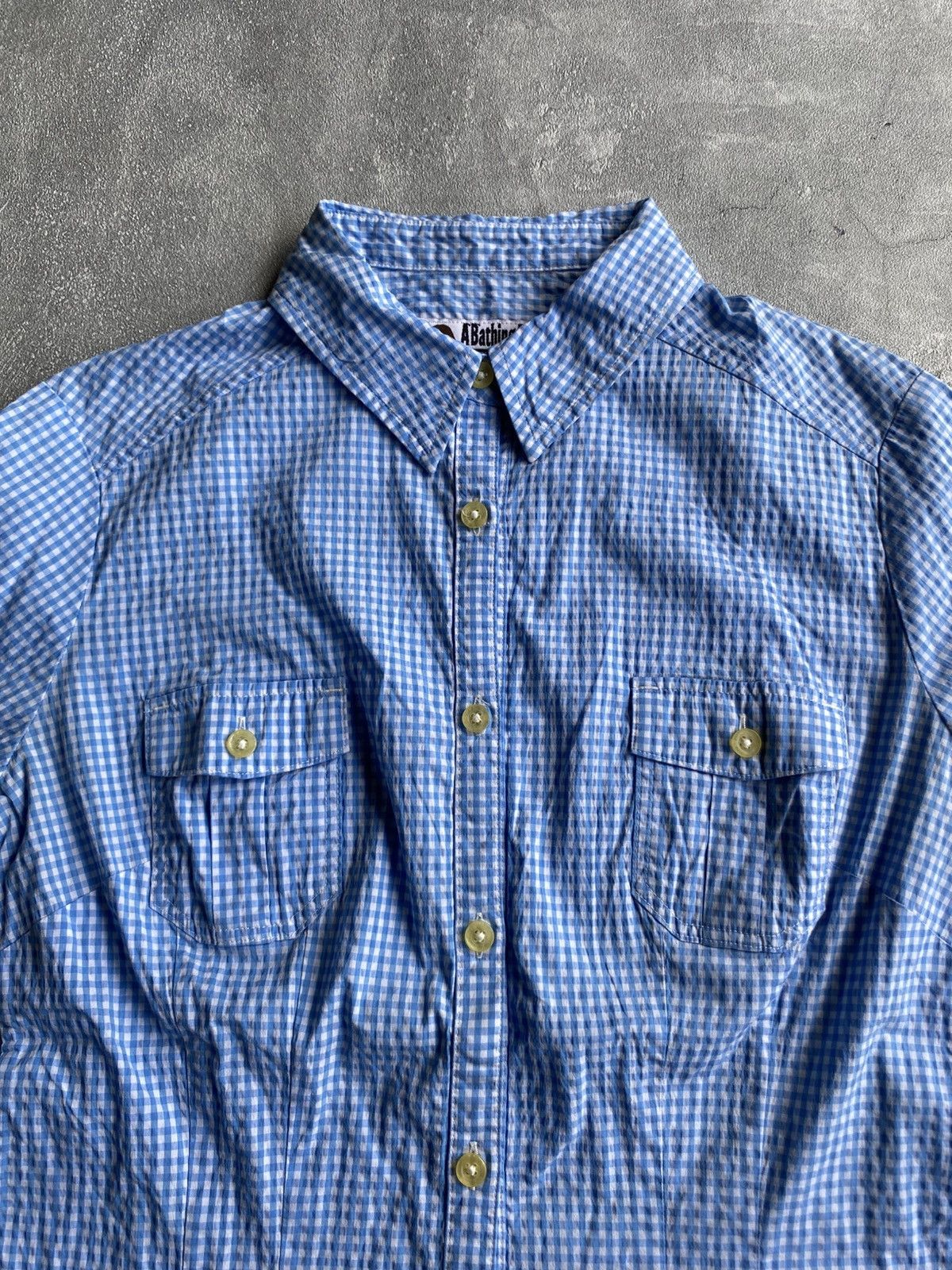 Bape BAPE Blue Gingham Women Shirt Size S / US 4 / IT 40 - 3 Thumbnail