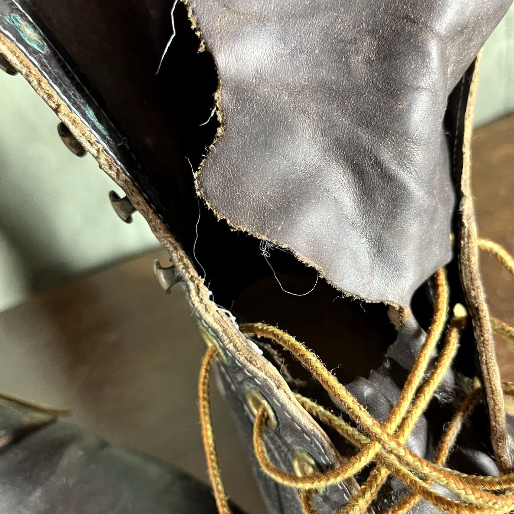 Vintage Vintage Leather Logger Steel Toe Work Boots Mens Size 13 Brown Neoprene Needs Repair Size US 13 / EU 46 - 7 Thumbnail