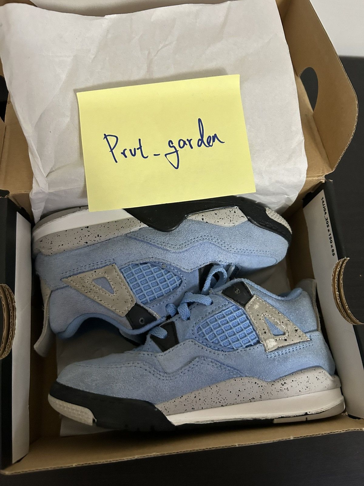 Nike (Kids) Nike Jordan 4 University Blue TD 10C Size US 10 / EU 43 - 2 Thumbnail