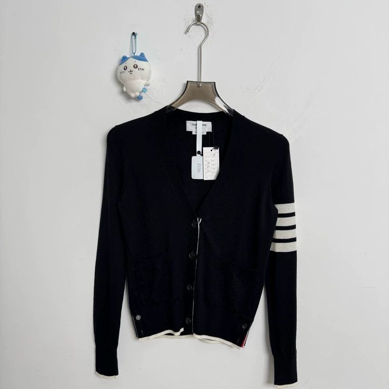 Thom Browne Thom Browne Black wool cardigan Size XS / US 0-2 / IT 36-38 - 1 Thumbnail